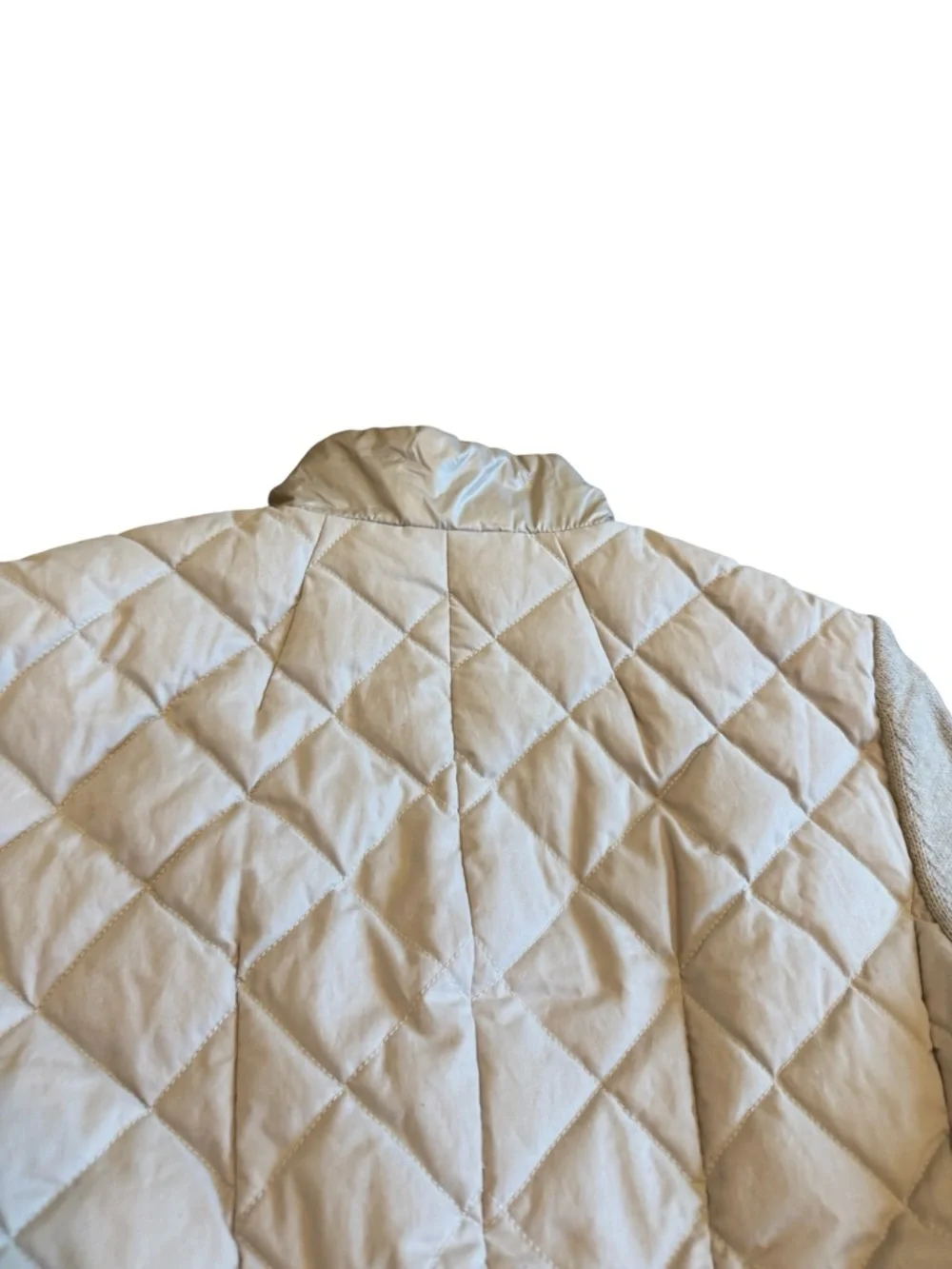 Bogner Down Filled Diamond Quilted Jacket Wool Sleeves Sweater Size 8 Women's